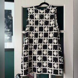 Sister Jane Ghospell Black and Cream Crochet Dress